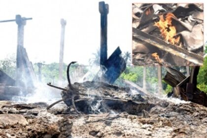 Miscreants set fire to  hut at Caranzalem