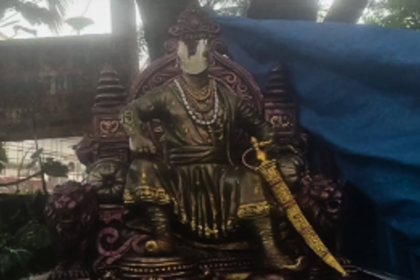 Miscreants vandalise Chatrapati  Shivaji Maharaj statue at Mapusa