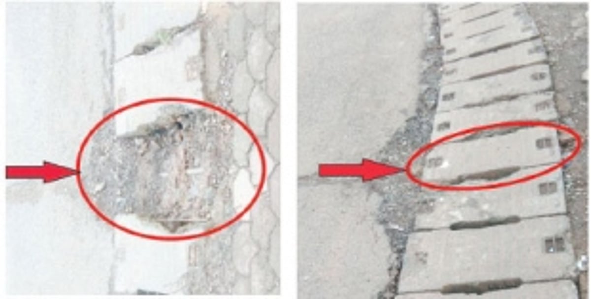 Missing concrete slab  already replaced in Ponda