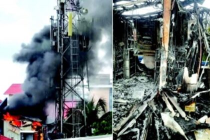 Mobile tower’s control unit cabin gutted at Dona Paula