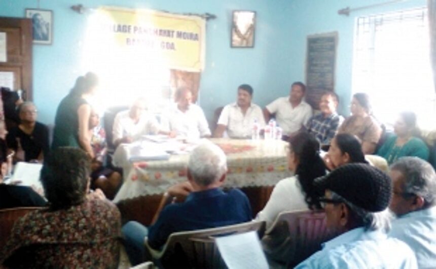 Moira gram sabha adjourned after ruckus over removal of a youth working in the panchayat
