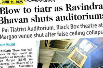 Month After Ceiling Collapse, Repairs Yet to Begin at Margao Ravindra Bhavan, Tiatr Community Voices Anger