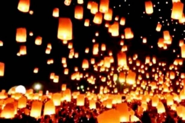 Morjim lantern fest extinguished
