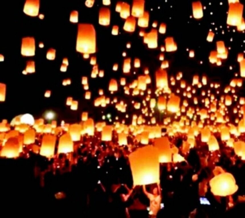 Morjim lantern fest extinguished