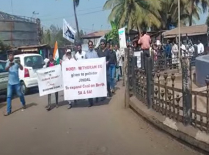 Mormugao residents, activists protest at Vasco over Mhadei, enhanced coal handling