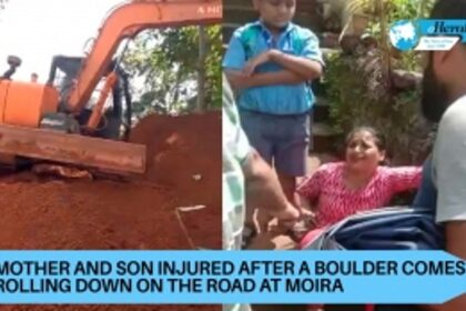 Mother, minor son injured after huge boulder rolls down the hill at Moira