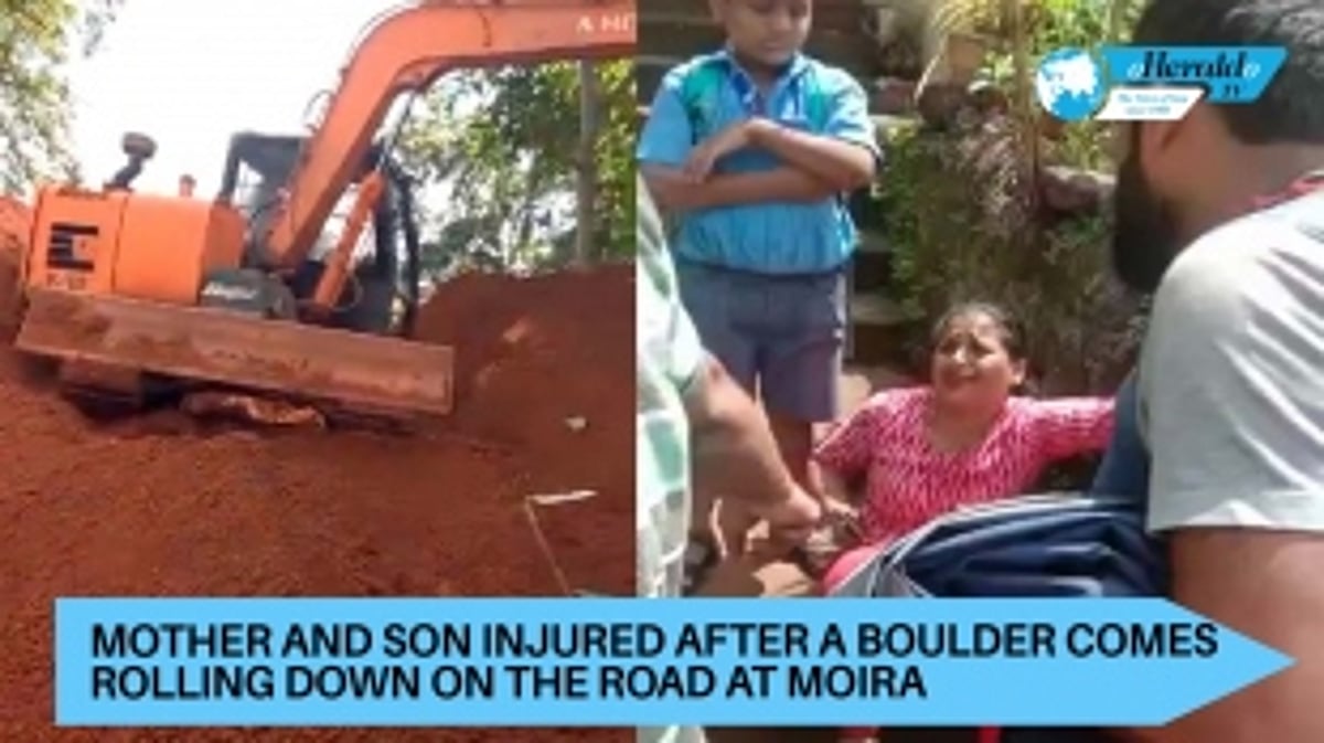 Mother, minor son injured after huge boulder rolls down the hill at Moira