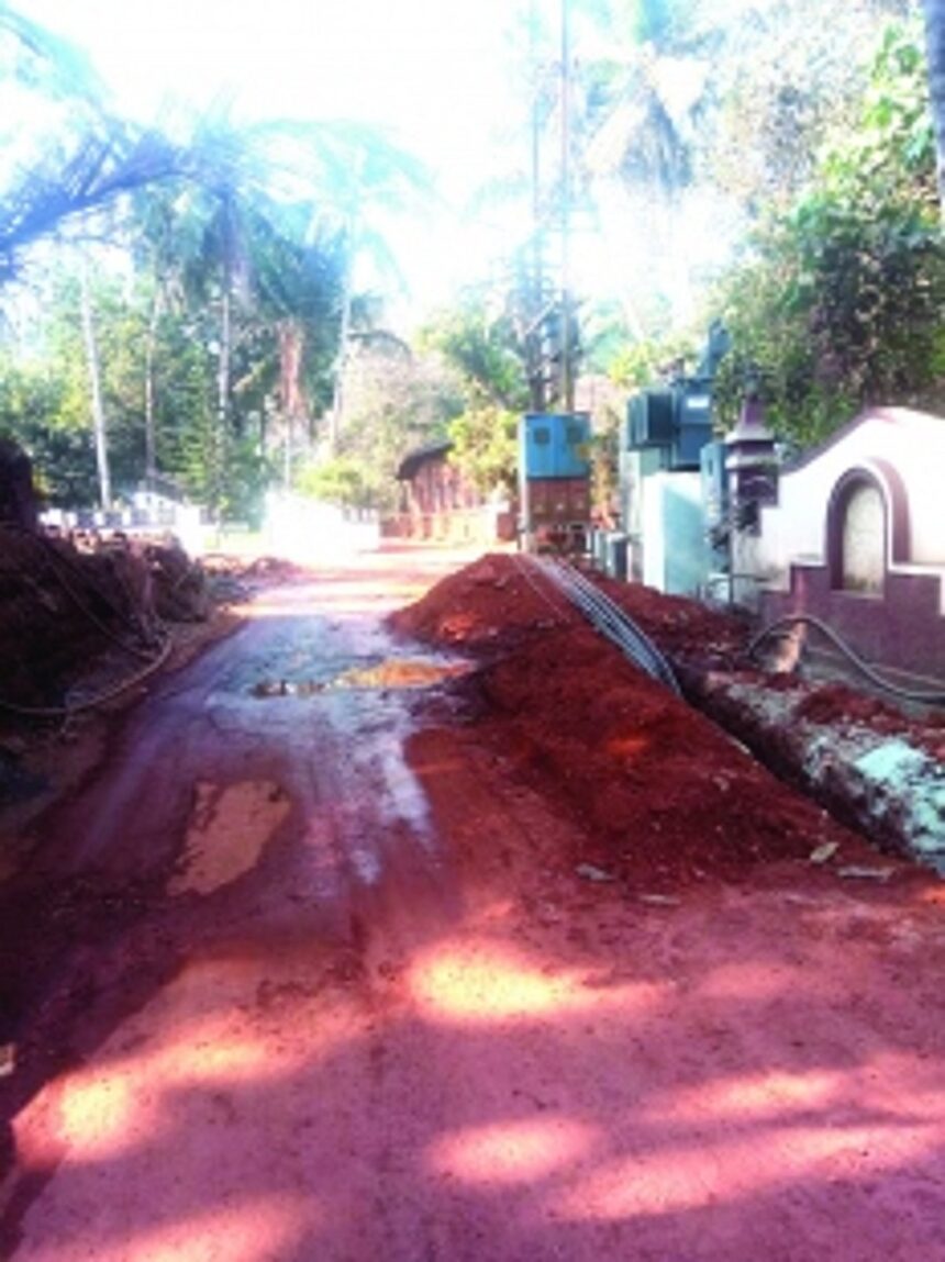 Motoring through Rachol village roads is harrowing