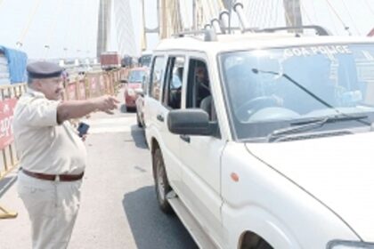 Motorists using heavy vehicles’ lane of Zuari bridge fined