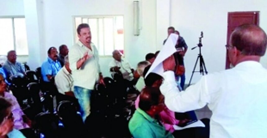 Moves to install sewage pipeline into sea draws flak at Calangute gram sabha 1 Moves to install sewage pipeline into sea draws flak at Calangute gram sabha