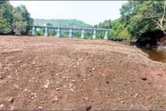 Mud dumped into Khandepar River during bridge, bandara  constructions is not cleared yet despite NGT direction