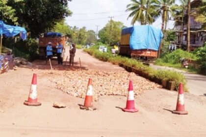 Multiple agencies rip apart Powerhouse  to Ramnagari-Nessai road in Navelim