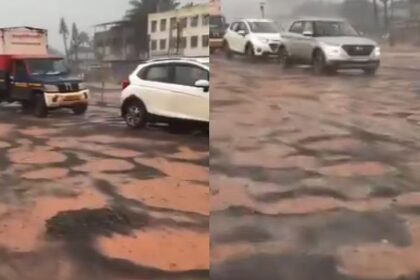 Mumbai-Goa Highway Potholes Trigger Netizen’s Sarcastic ‘Mahamarg Naahi Swarg’ Post