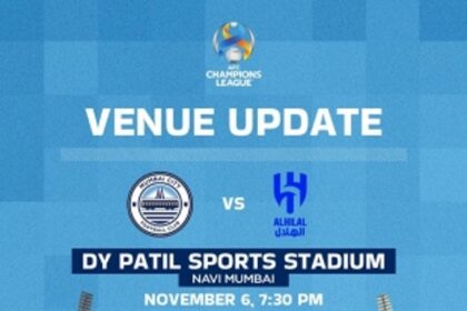 Mumbai city FC’s AFC Champions league home fixture against Al Hilal shifted to Navi Mumbai