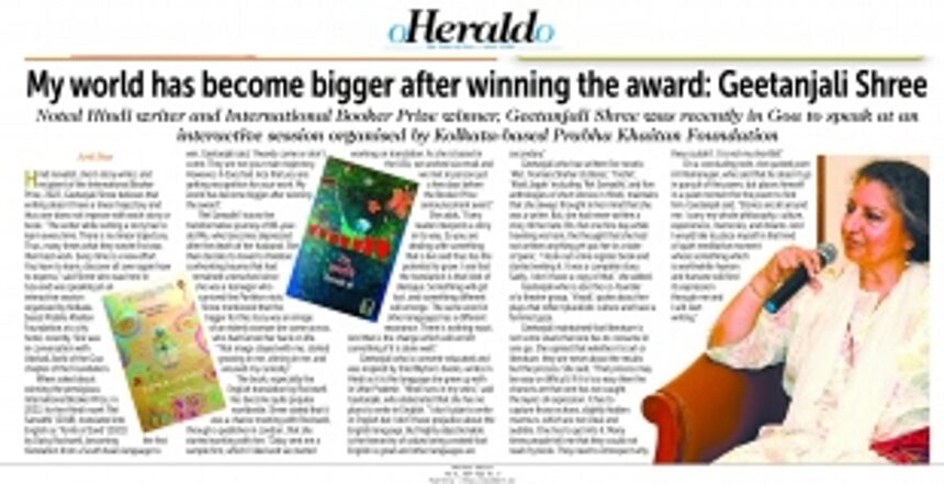 My world has become bigger after winning the award: Geetanjali Shree 1 My world has become bigger after winning the award: Geetanjali Shree