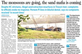 NGT takes suo motu cognisance of O Heraldo report on sand mining; issues notice to GSPCB, North Goa Collector