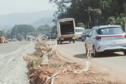 NH four-lane widening progress
raises safety concerns among locals