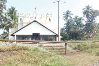 NOW WHAT? A railway barricade blocking centuries-old Arossim Chapel!