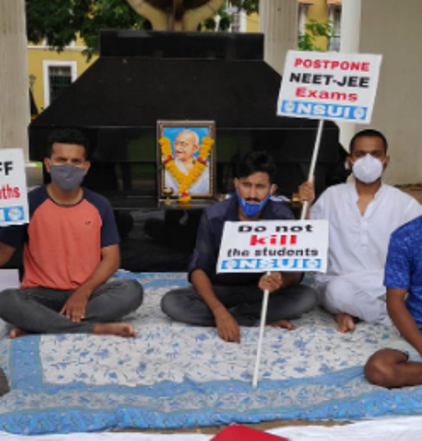 NSUI members on indefinite fast detained 1 NSUI members on indefinite fast detained