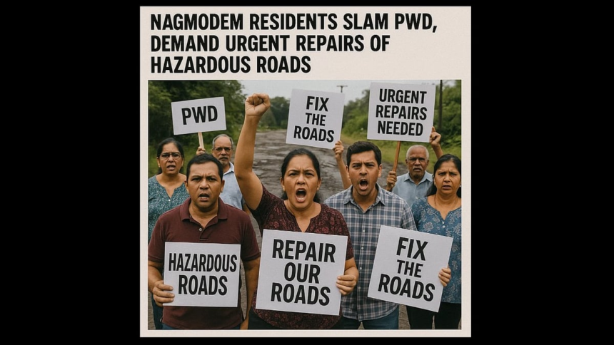 Nagmodem Residents Slam PWD, Demand Urgent Repairs of Hazardous Roads 1 Nagmodem Residents Slam PWD, Demand Urgent Repairs of Hazardous Roads