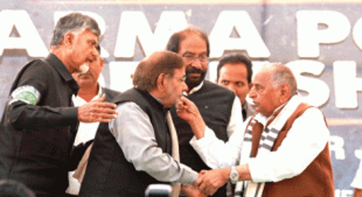 Naidu's day-long fast becomes locus point for show of opposition unity