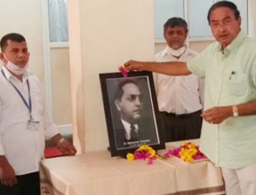 Naik pays tribute to Dr Ambedkar