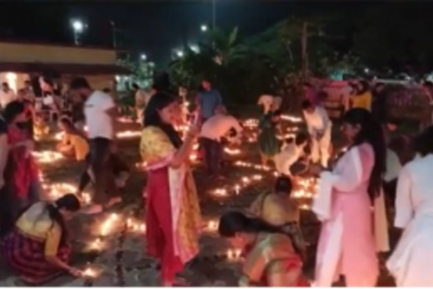 Narsimha Sateri Sanstha at Chicalim lit 5001 lamps