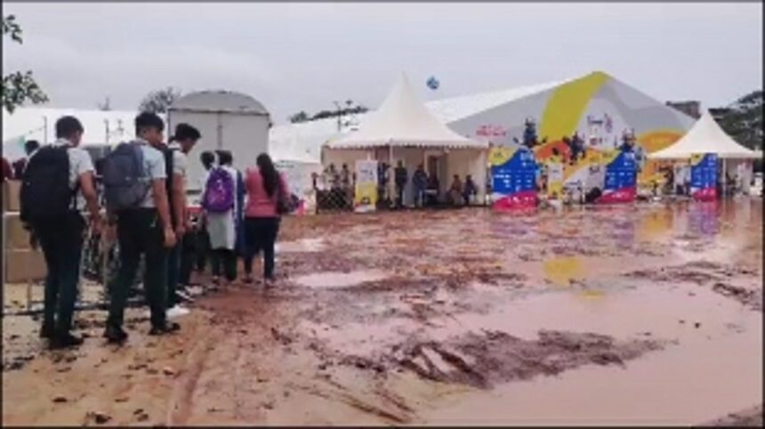 National Games Venue in Campal Panjim Battling Rain-Induced Setback