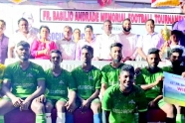 Navelim Sporting Club take home  Fr Basilio Memorial Trophy