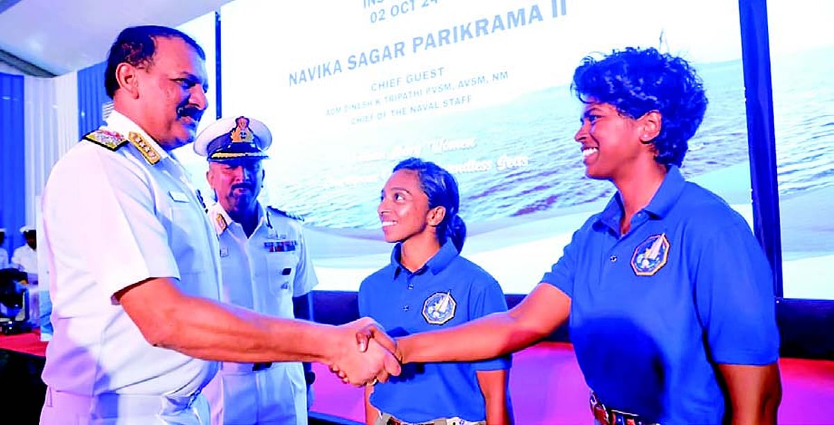 Navika Sagar Parikrama voyage to help NIO to further research in marine microplastics: Navy chief