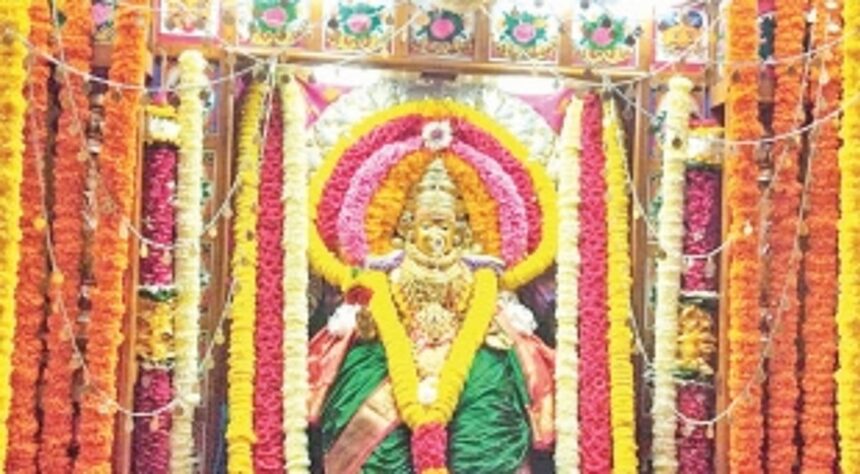 Navratri  festivities begin in Ponda but some roads leading to temple still in darkness