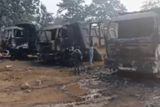 Naxalite Attack Targets Construction Machinery in Chhattisgarh's Dantewada: 14 Vehicles Set Ablaze