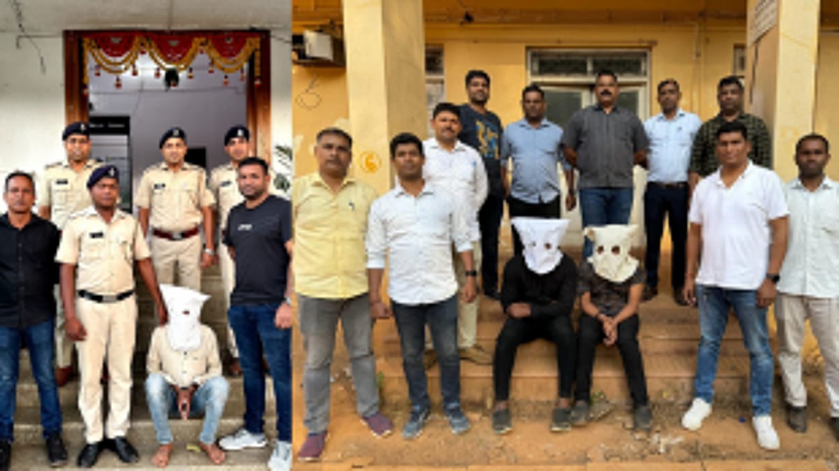Nearly 6 kgs of Ganja narcotic substance seized by Crime Branch and Calangute police in two different raids
