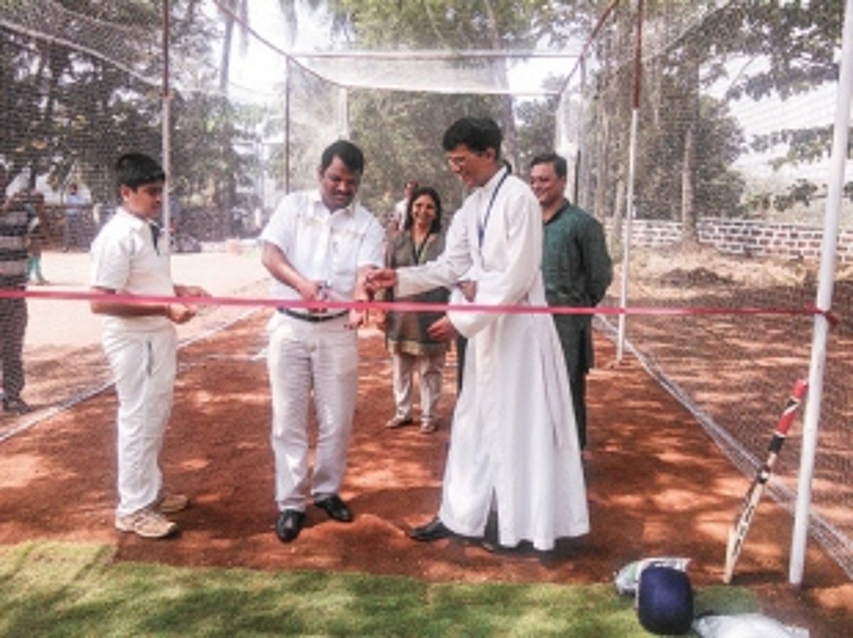 Net practice pitch  laid at St Britto HS
