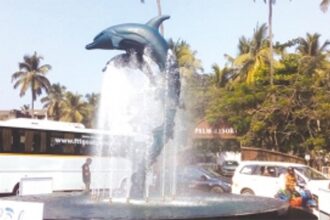New Dolphin Circle fountain inaugurated at Calangute