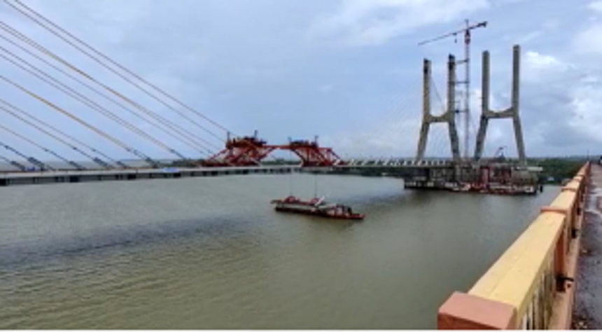 New Zuari bridge and 14 km stretch from Bambolim to Verna will be open by November: Patil 1 New Zuari bridge and 14 km stretch from Bambolim to Verna will be open by November: Patil
