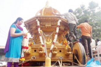New chariot installed at Sristhal’s Mallikarjun temple