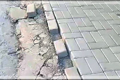 Newly Repaired Road in Sangolda Crumbles Before Completion, Quality of Work Questioned