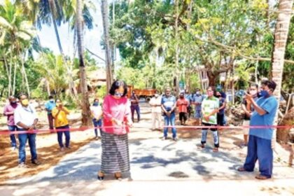 Newly reconstructed RCC slab culvert at Arossim opened