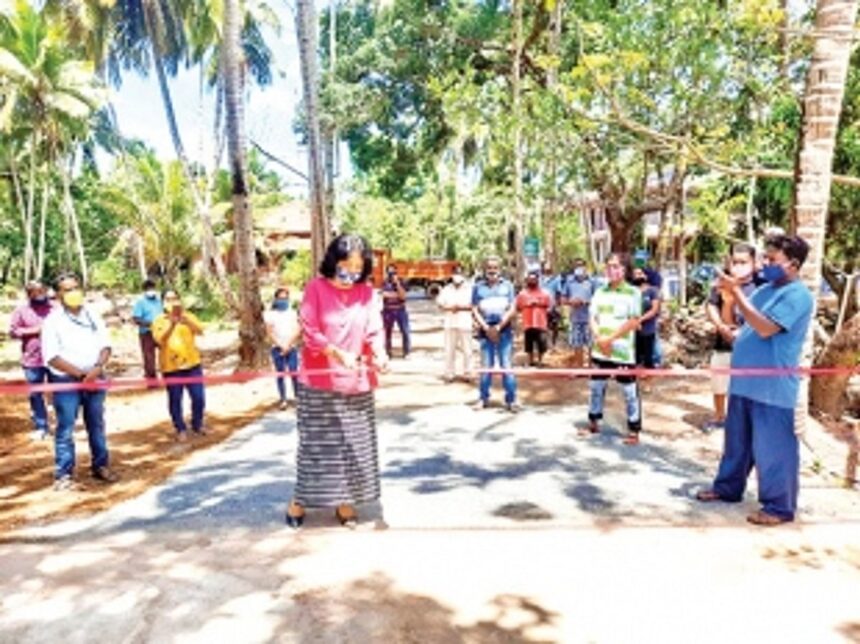 Newly reconstructed RCC slab culvert at Arossim opened