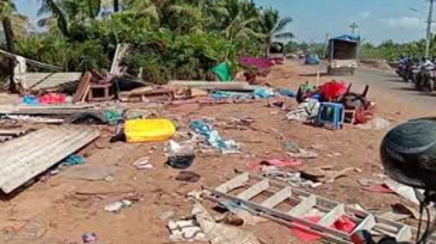 Nine shops demolished at Canca