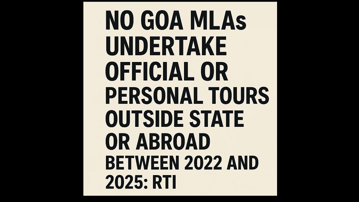 No Goa MLAs Undertook Official or Personal Tours Outside State or Abroad Between 2022 and 2025: RTI