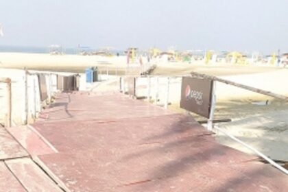 No proper footbridge access to Majorda beach