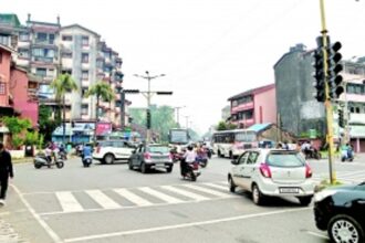 Non-functioning traffic lights at Fatorda