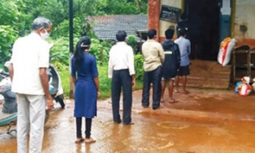 Nothing’s ‘fair’ in standing in long queues  to get ration in Netravali village