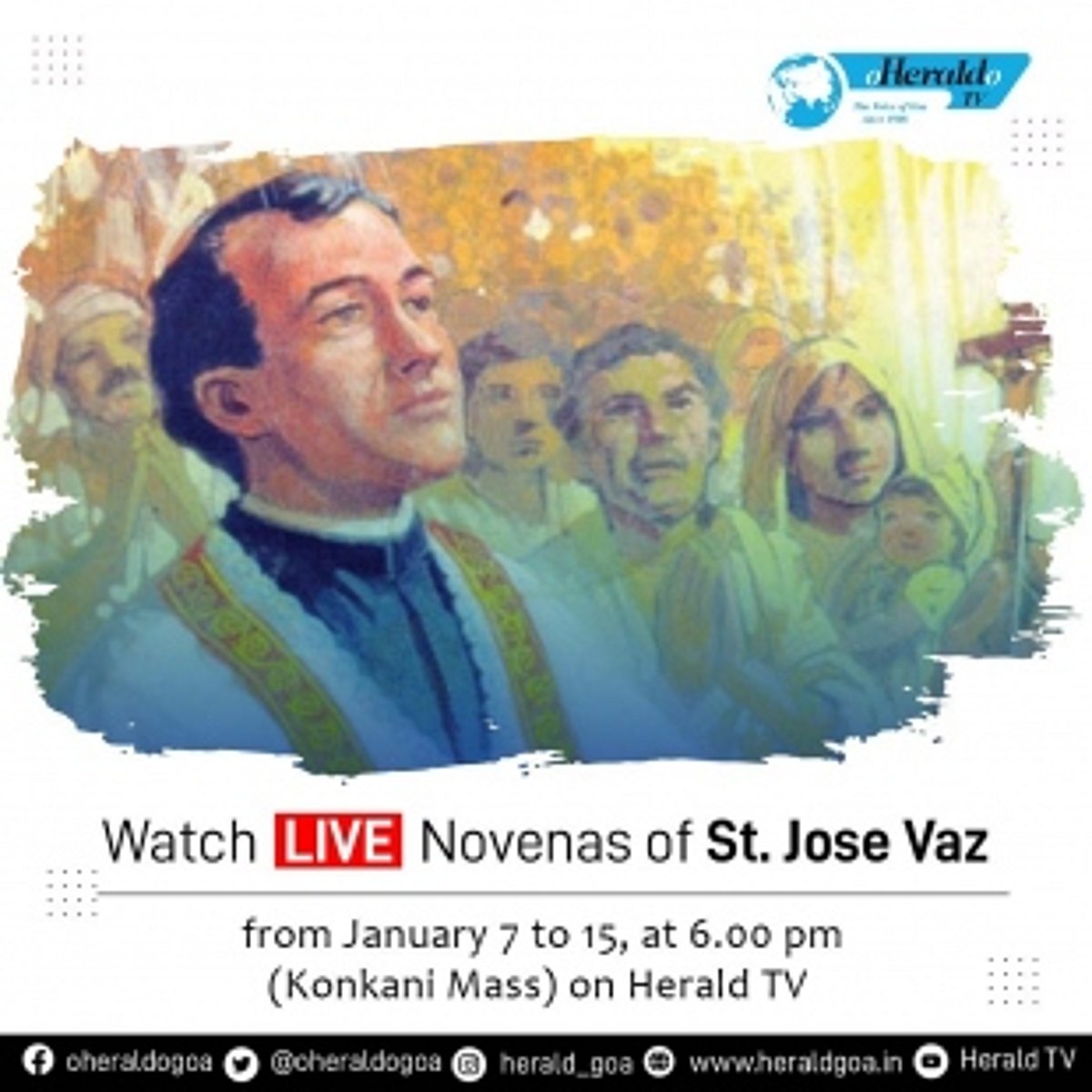Novenas of St Joseph Vaz, Patron of the Archdiocese of Goa and Daman begin
