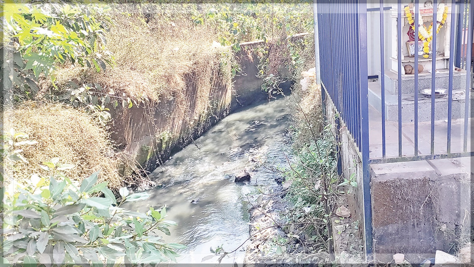 Nullah opposite Mapusa
fish market stinks