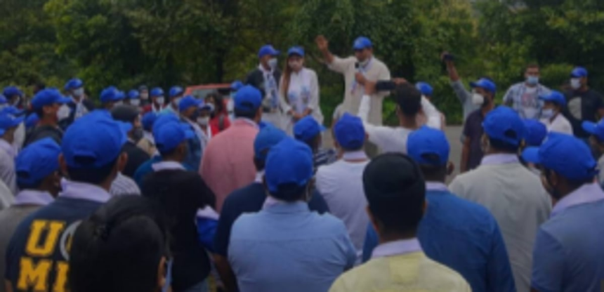 Nuvem MLA’s supporters hurl tomatoes & eggs  at Pratima, AAP volunteers after cake gesture