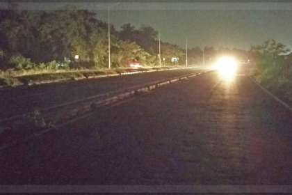 Nuvem stretch of Western
Bypass pitch dark