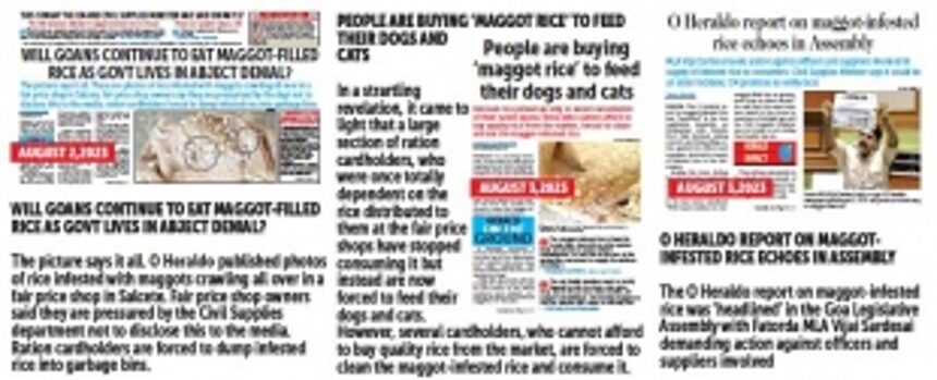 O Heraldo investigation exposes maggot-infested rice supplied by fair price shops across Goa